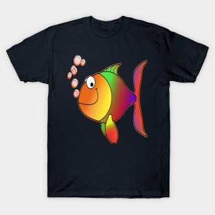 Happy fish fish color T-Shirt